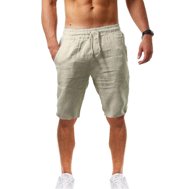 District Cartel Breathable Cotton-Linen Shorts