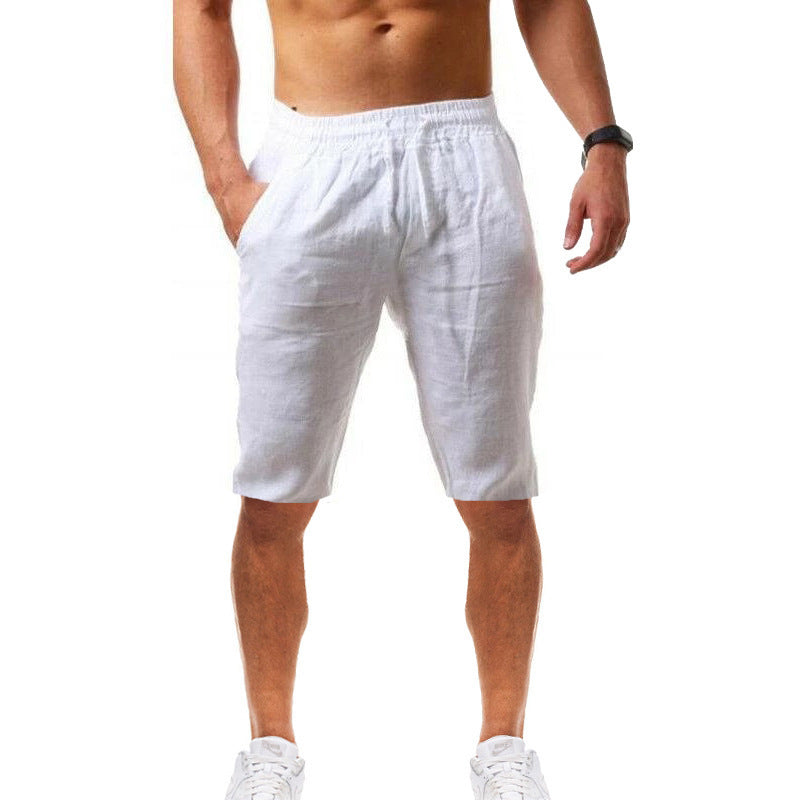 District Cartel Breathable Cotton-Linen Shorts