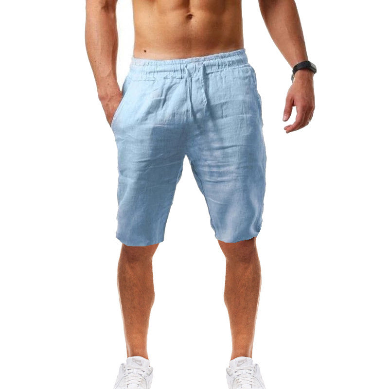District Cartel Breathable Cotton-Linen Shorts