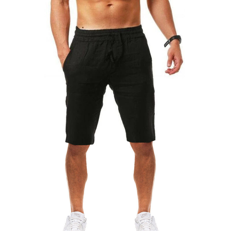 District Cartel Breathable Cotton-Linen Shorts