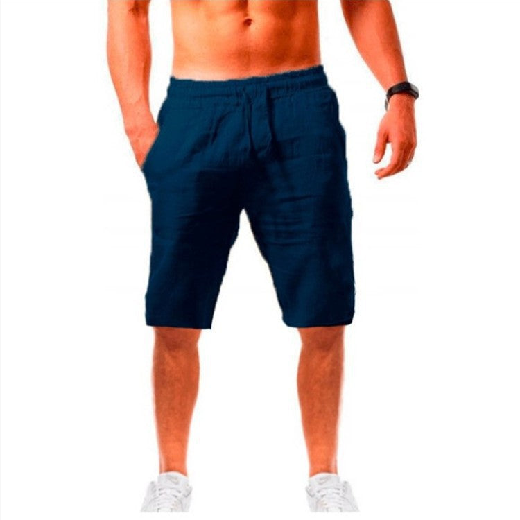 District Cartel Breathable Cotton-Linen Shorts
