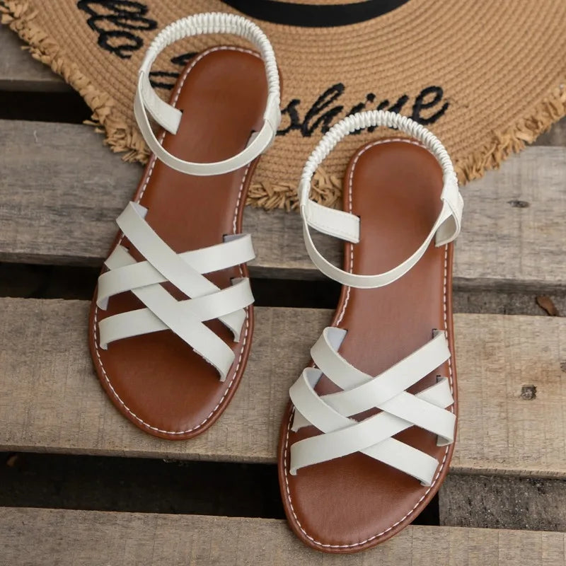 Women's Flat Roman Strap Sandles