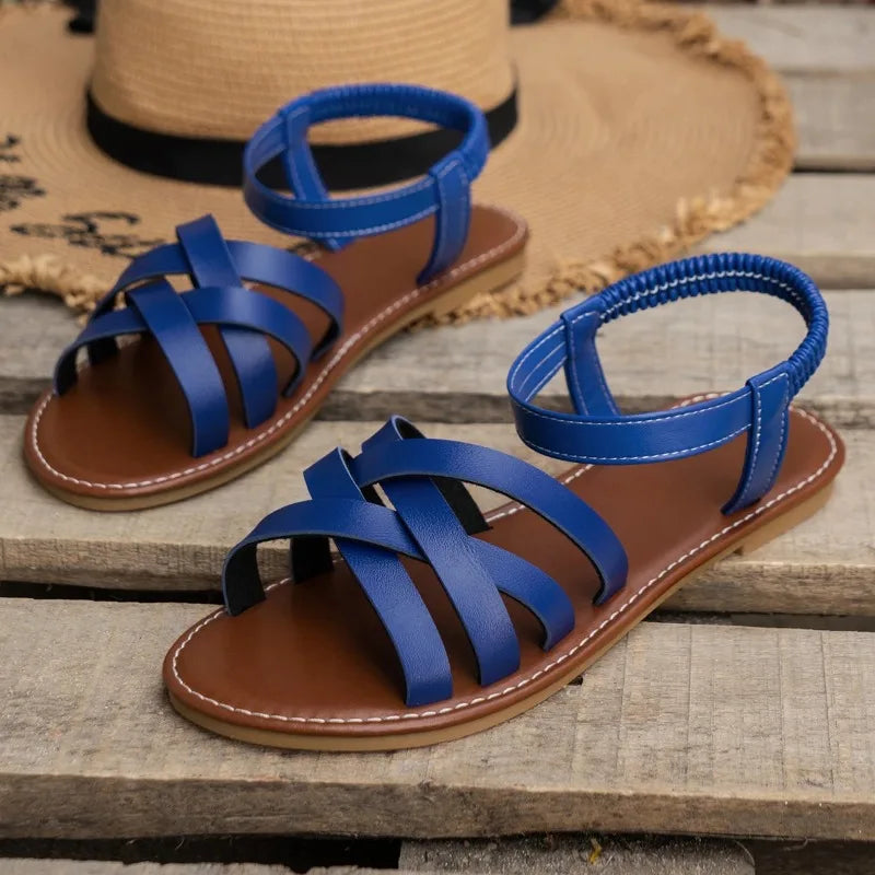 Women's Flat Roman Strap Sandles